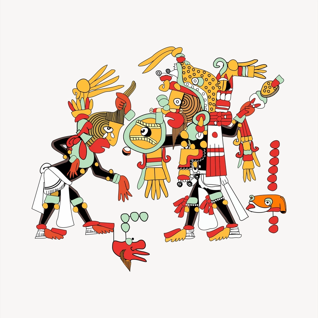 Mixtec culture clipart vector